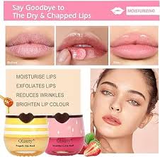Miniling 3 PCS Bee Lip Mask Honey Pot Lip Balm,Strawberry Watermelon Lip  Mask Overnight Hydrating Dry and Crack Lip Scrubs Exfoliator Propolis Lip  Sleeping Mask (Strawberry & Watermelon & Honey) : Amazon.ae: