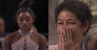 Simone Biles won a historic ninth U.S. national championship, sweeping the  all-around and every individual apparatus—and her family's reactions after  each event went equally as viral. ❤️