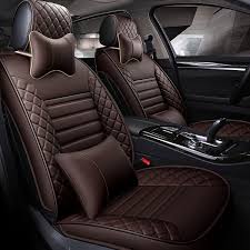 Leather look seat covers for mg 3, waterproof vinyl auto car protectors. 5 Seat Universal Auto Car Covers Front Rear Head Rests Full Set Protector Leather Car Seat Covers Custom Car Seat Covers Leather Car Seats