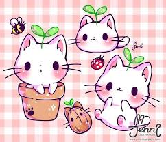 Is This How Kitty Plants Grow Kittyplant Plantpots Kitty Cat Chibi Jenniilus Kawaii Cat Drawing Cute Animal Drawings Kawaii Kawaii Drawings