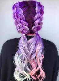Fantastic Purple Hair Colors For Double Dutch Braided Hairstyle Hair Styles Hair Color Purple Lavender Hair