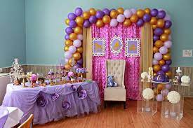 Purple Baby Shower Party Ideas Photo 2 Of 18 Gold Baby Showers Baby Shower Purple Baby Shower Sweets