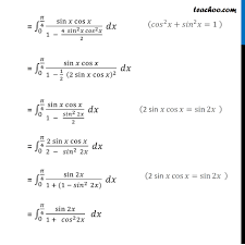 Using complement / cofunction identity. Misc 26 Definite Integral Sinx Cosx Cos4 X Sin4 X Miscellaneou