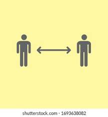 pictogramme de distanciation sociale. Deux personnages : image vectorielle  de stock (libre de droits) 1693638073 | Shutterstock