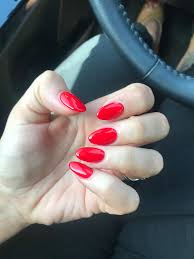 Shop for acrylic nail kit online at target. Ferrari Red Almond Round Acrylic Bright Red Short Nails Acrylicnailsnatural Red Acrylic Nails Rounded Acrylic Nails Red Nails