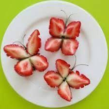 Strawberry Butterflies Food Garnishes Fun Kids Food Food Carving