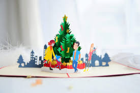 Add glue to the ears and glue in place. Christmas Pop Up Card 2018 Holiday 3d Pop Up Card Wholesale Pop Up Card Manufacturer Charmpop