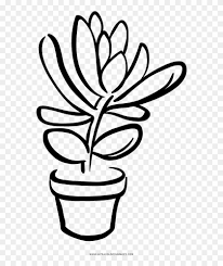 Cactus and succulent coloring page. Succulent Coloring Page Clip Art Succulent Black And White Free Transparent Png Clipart Images Download