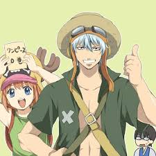 via fuckyeahgintama lol gintama dishing out a one piece parody look at shinpachi xd anime crossover one piece crossover anime