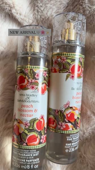 NEW! Bath and Body Works Peach Blossom & Nectar fragrance for body and hair  🌸, How pretty is this? 😍, Fragrance notes: peach nectar, golden freesia  and sweet beechwood., Get yours before it’s gone on ...
