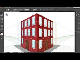 Illustrator Tutorial For Beginners 2 Point Perspective How To Use Perspective Grid Tool Part 1 Yout Perspective Illustrator 3d Drawings Learn Illustrator