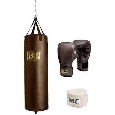 Everlast 100 Lb Vintage Heavy Bag Kit Sale Heavy Bag Gloves Heavy Bags Heavy Punching Bag