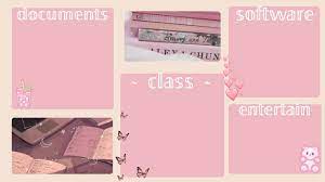 Pink Pastel Desktop Organizer Wallpaper In 2021 Pink Wallpaper Desktop Desktop Wallpaper Organizer Cute Desktop Wallpaper