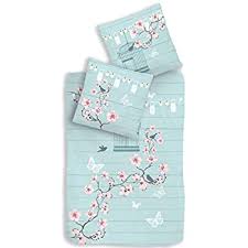 Schmetterling E Vintage Bettwasche Set 2 Teilig Turkis Mint Madchen Bettwasche Vogel Schmetterling Blumen Bettwasche Bettwasche Set Kissenbezug 80x80
