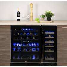 Electric wine cooler single bottle uk. Electriq 18 Bottle Freestanding Under Counter Wine Cooler Full Single Zone 30cm Wide 82cm Tall Black Eqwinech30 Appliances Direct