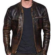 Dierks Bentley Distressed Brown Biker Leather Jacket Fashionjackets Leatherjacket Jackets Distressed Leather Jacket Leather Jacket Style Leather Jacket Men