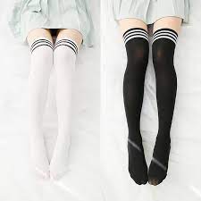 Striped Casual School Thigh High Tights Socks Sd00285 Cute Tights Thigh High Tights Knee Socks Outfits