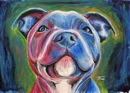 Pin By Ma On Doggy Portraits Pitbull Art Pet Portraits Painting