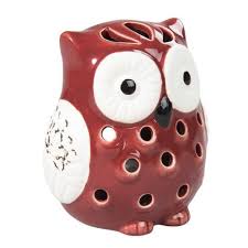 Bougeoir En Ceramique Rouge Hibou En Ceramique Bougeoirs Ceramique