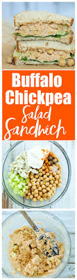 This Buffalo Chickpea Salad Recipe Takes Less Than 10 Minutes To Make And Tastes Incredible Great Vegetarian Recettes De Cuisine Cuisine Vegetarienne Recette