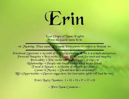 Erin Name Meaning First Name Creations Erin Name Names With Meaning Names