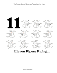 12 free christmas math worksheets 12 Days Of Christmas Eleven Pipers Piping Coloring Page Christmas Coloring Rozhdestvo