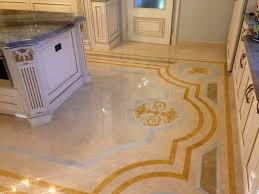 custom flooring : marble kitchen floor