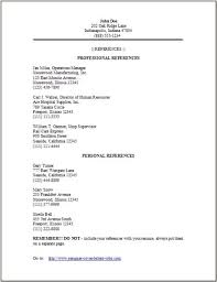 Resume Reference Page Ipasphoto