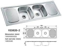 These reliable sinks are offered with basins in a number of styles and shapes to fit the look of your kitchen. Wonderful Double Bowl Stainless Steel Sink With Drainboard Vs5920 2 Stainless Steel Topmount Double Bo Fregaderos De Cocina Fregaderos Diseno Muebles De Cocina