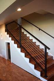 New Stair Railing Montana Prairie Tales Basement Stairway Basement Stairs Stair Railing Design