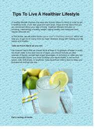 · our bodies are like machines . Tips To Live A Healthier Lifestyle By Sherly Adams Issuu