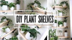 Diy hanging window wood rope shelf for plants garden seedlings succulents germinating seed starting in natural sunlight. How To Diy Plant Shelves A Girl With A Garden Youtube