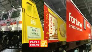 Redevelopment of new delhi railway station has been taken up on public private partnership mode. Engine Covered By Adani S Fortune Brand Is An Advertisement Railway Hasn T Been Taken Over Swachh Social Media Abhiyaan