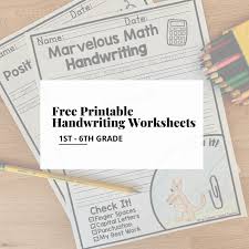 The lines and letters are at an ideal size for these young learners! Free Printable Handwriting Worksheets For 1st 6th Grade