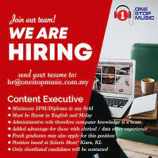 03 month extended project location. One Stop Music Bhd On Twitter Job Vacancy At Kl Jobvacancy Hiringnow Kualalumpur Selangor Kerjakosong