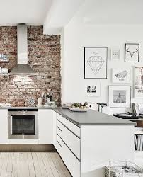 Get Inspired By These Amazing Designs Http Www Homedesignideas Eu Homedesignideas Homedesign Ho Brick Wall Kitchen Kitchen Interior Scandinavian Kitchen