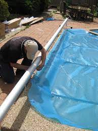 Calcium actually prevents fiberglass pools from staining and scaling. How To Install Pool Cover Reel Arxiusarquitectura