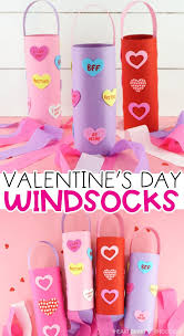 Every year, millions of people in the united states and in fact, in places all over the world, celebrate valentine's day by exchanging cards, gifts. Easy Heart Windsock Valentine S Day Craft For Kids