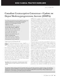 Pdf Canadian Contraception Consensus Update On Depot