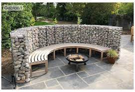 50 Gorgeous Gabion Fence Design For Garden Ideas Decoradeas Gabion Baskets Gabionbaskets Curved Patio Gabion Wall Design Gabion Wall