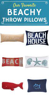 Add comfort and transform any couch, bed or chair into the perfect space! Coastal Throw Pillows Beach Throw Pillows Beachfront Decor Beach Throw Pillows Beach Themed Throw Pillows Nautical Throw Pillows