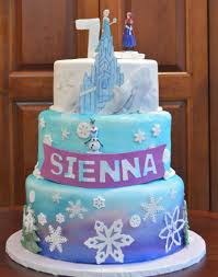 Frozen 7th Birthday 12 10 8 Bottom Tier Airbrushed Middle Tier Rolled In Sugar Then Airbrushed Toy Figurines Fete Enfant Fete