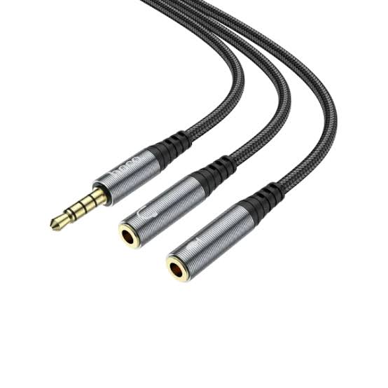 Hoco UPA21 2-in-1 3.5mm Female to 3.5mm 2 Male Audio Adapter Cable - Shei Tech