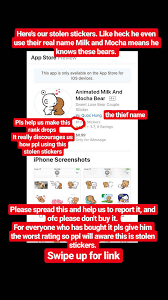 I hope there will be new sticker to . Milkmochabear Warning Please Read The Notice In The Facebook
