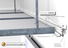 Wurde später fein gespachtelt und weiß gestrichen. Trockenbauprofil Typ Online Thermann Profile
