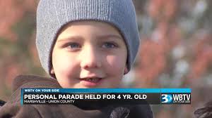 Marshville community holds parade for child battling illness