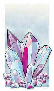 Use straight or slightly curved lines for each portion. Pin By Amanda Z On Girly Crystal Drawing Crystal Cluster Drawing Art Inspiration