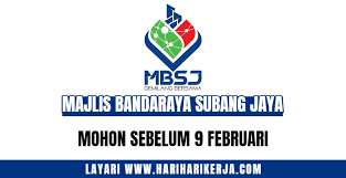 Untuk makluman, terdapat beberapa kekosongan jawatan yang dibuka untuk permohonan oleh pihak majlis bandaraya subang jaya (mbsj). Jawatan Kosong Majlis Bandaraya Subang Jaya Pegawai Tadbir Pembantu Tadbir Lain Lain