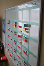 create your own washi tape whiteboard calendar office