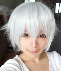 Men white fringe bangs boy cut short hair anime cosplay costume wig. Shop Short Hair Wigs White 58 Off Online